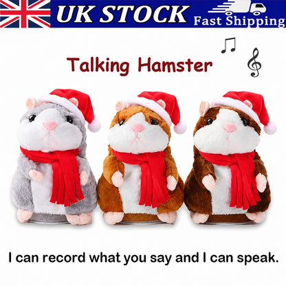 🐹 最后一天特价 £9.99！✨会说话的仓鼠毛绒玩具——能模仿你说的话，还会自动摇头，大人小孩都觉得超级搞笑。🎁