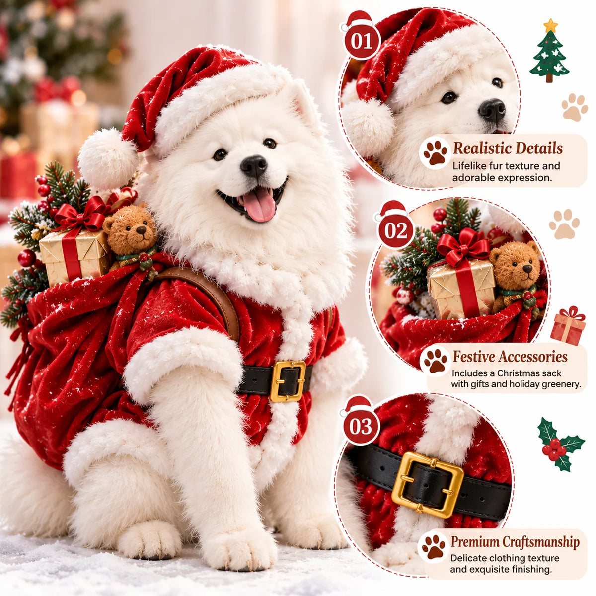 24-Day Samoyed Christmas Collectible Gift Set – Fluffy Trouble Makers