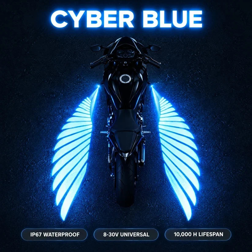🔥 LAST DAY 50% OFF 🏍️ IP67 Waterproof & Dustproof Angel Wing Motorcycle LED Projector Lights (1 Pair)
