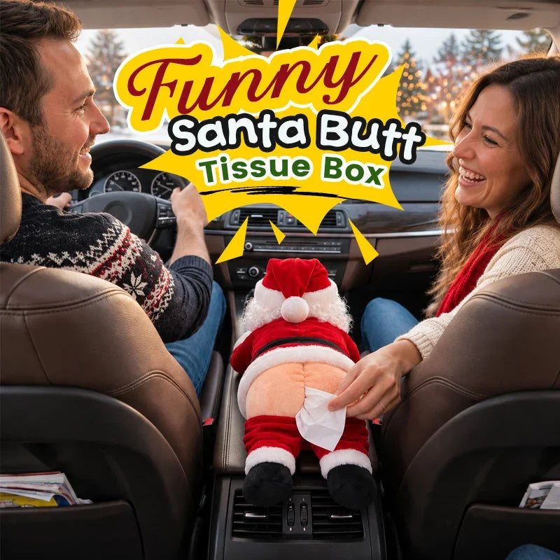 🎅😂Funny Santa Butt Tissue Box