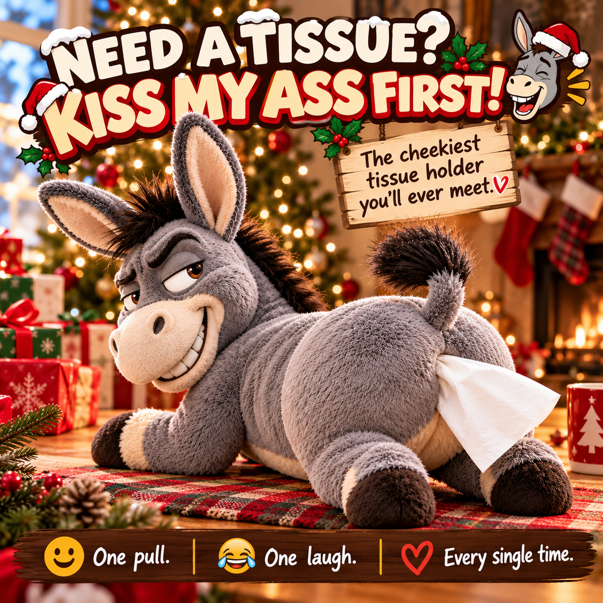 Need a Tissue? Kiss My Ass First! 😂 The Cheekiest Donkey Tissue Holder Ever!