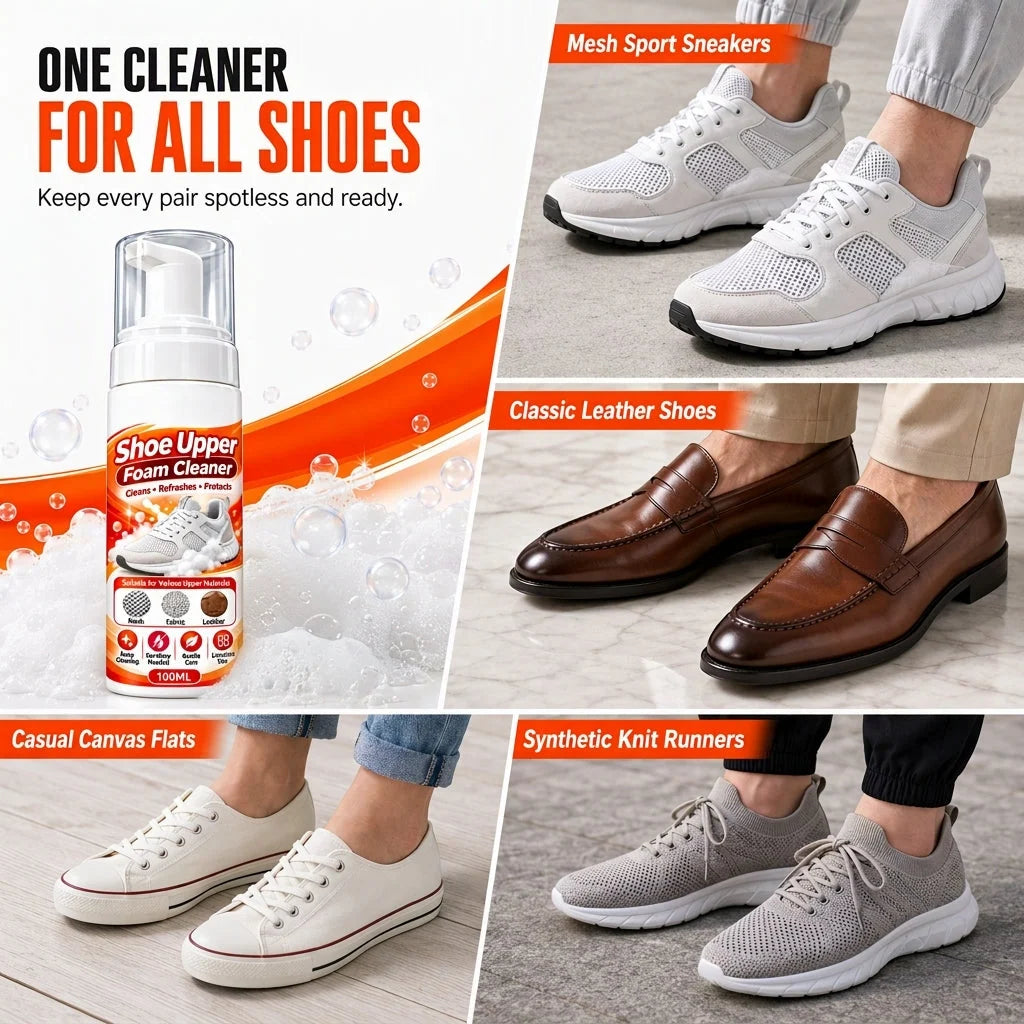 Rinse-Free Multi-Surface Shoe Foam Cleaner⏳