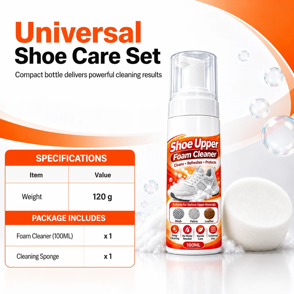 Rinse-Free Multi-Surface Shoe Foam Cleaner⏳