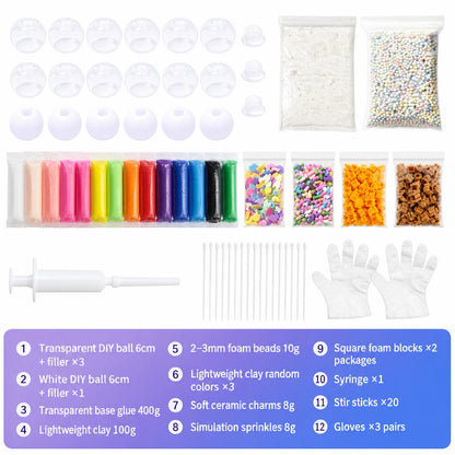 🎨 50% Off Now 🧸 DIY Clay Squeeze Ball Kit — Handmade Stress Relief Fun for Kids ✨