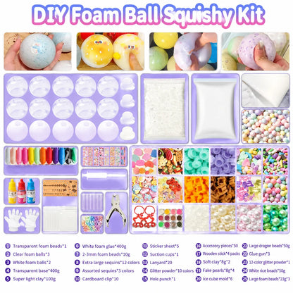🎨 50% Off Now 🧸 DIY Clay Squeeze Ball Kit — Handmade Stress Relief Fun for Kids ✨