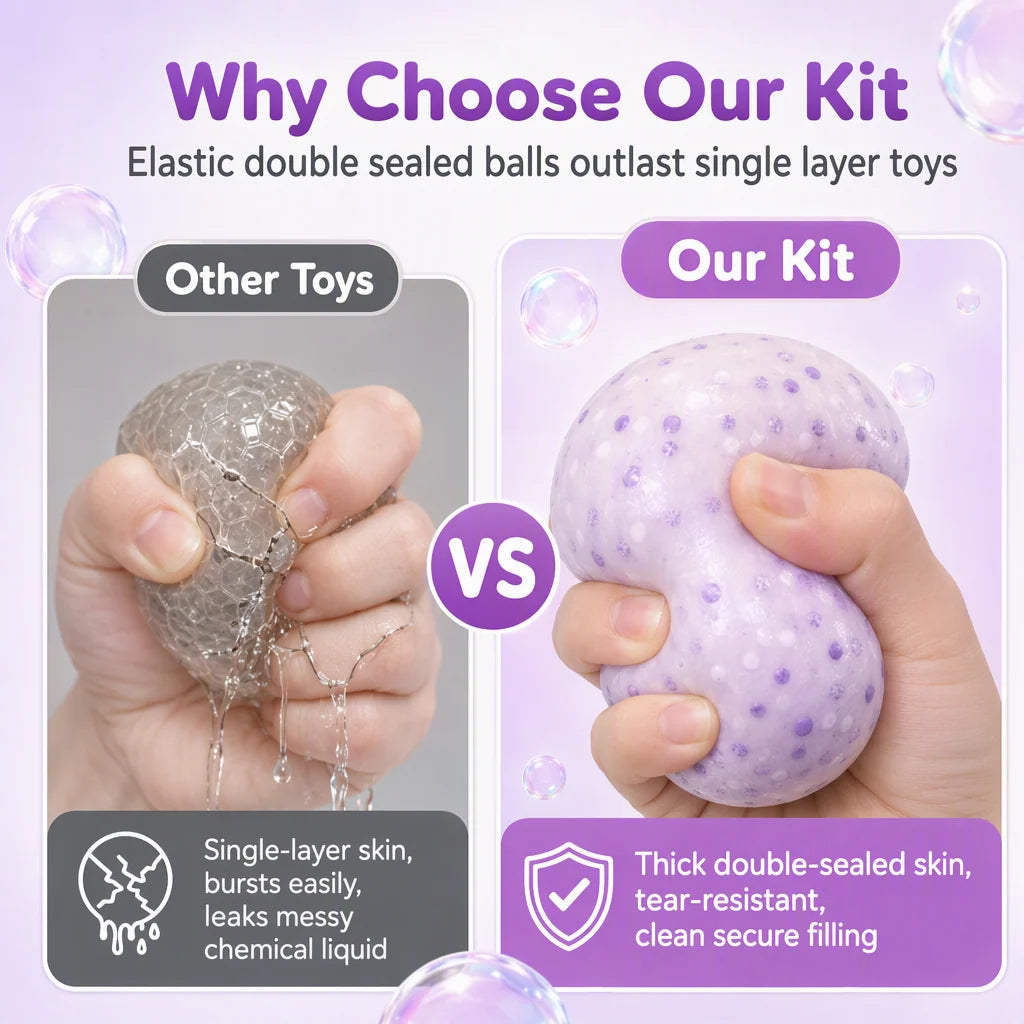 🎨 50% Off Now 🧸 DIY Clay Squeeze Ball Kit — Handmade Stress Relief Fun for Kids ✨