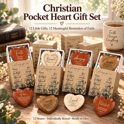 ⏳🔥Last Day 50% OFF ✝️ - 🎁 Christian Pocket Heart Gift Set(Set of 12)