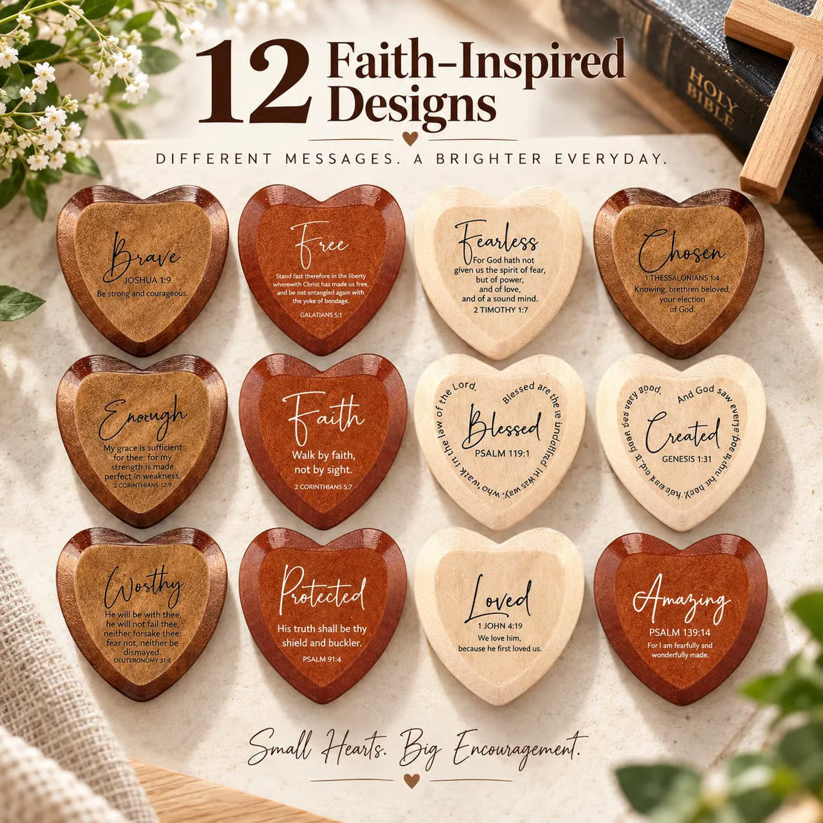 ⏳🔥Last Day 50% OFF ✝️ - 🎁 Christian Pocket Heart Gift Set(Set of 12)