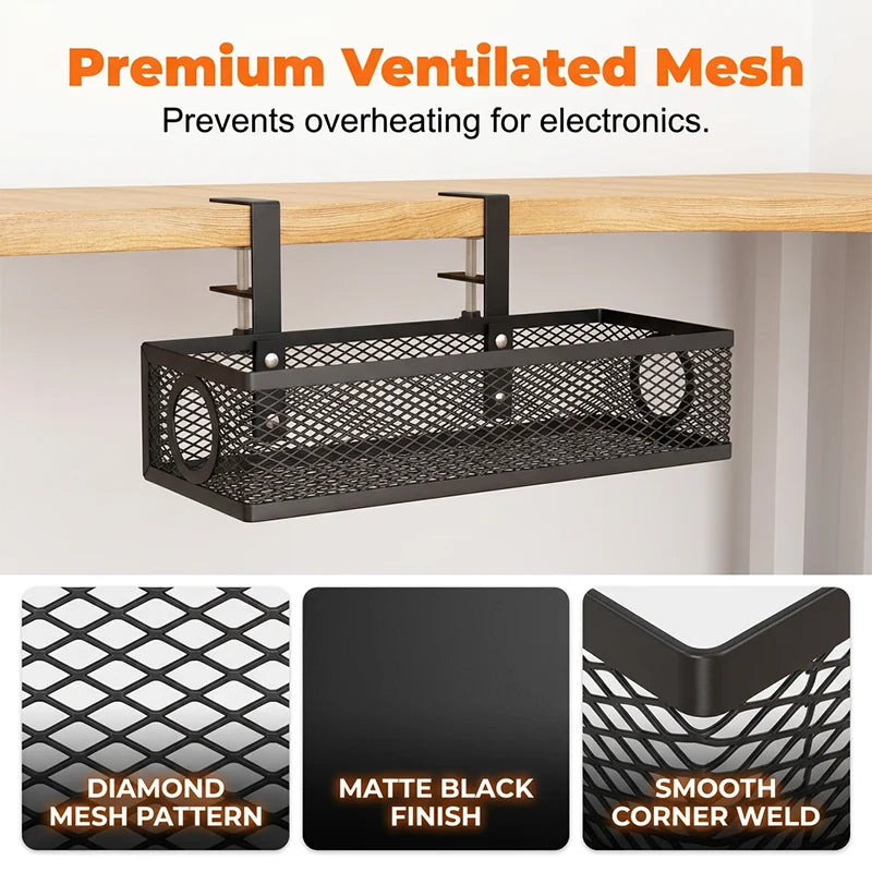 📢📢40%  Off !! ⏰under Desk Cable Organizer