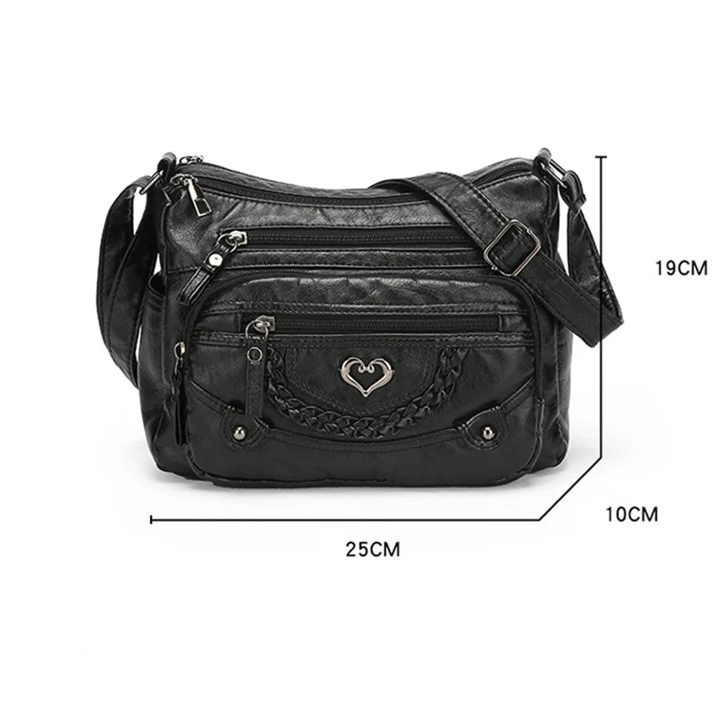 📢📢50% OFF !! ⏰Women's Soft PU Leather Multi-Pocket Crossbody Bag