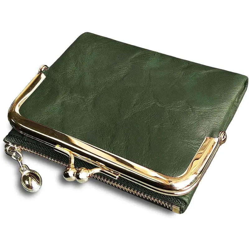 Xiangyin Leather Short Wallet for Women 2026 New Model Clip Coin Purse Retro Multifunctional Folding Wallet Card Holder for Women