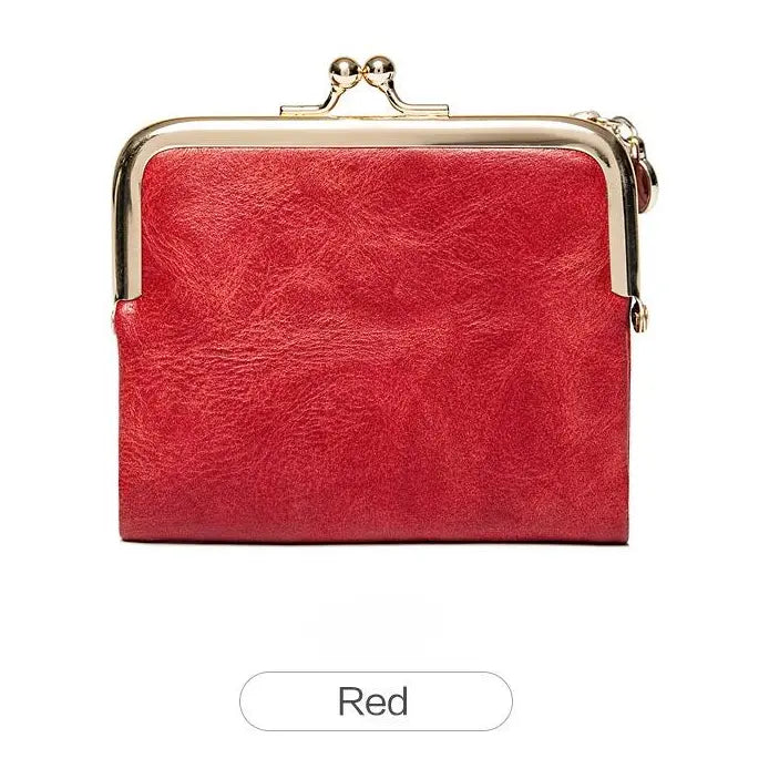 Xiangyin Leather Short Wallet for Women 2026 New Model Clip Coin Purse Retro Multifunctional Folding Wallet Card Holder for Women