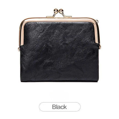 Xiangyin Leather Short Wallet for Women 2026 New Model Clip Coin Purse Retro Multifunctional Folding Wallet Card Holder for Women