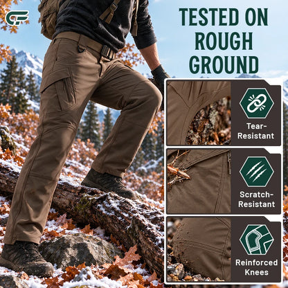 Men's 9-Pocket Straight Fit Tactical Waterproof Pants