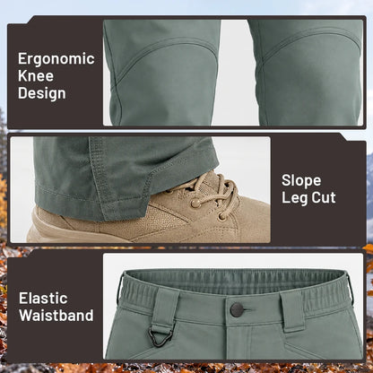 Men's 9-Pocket Straight Fit Tactical Waterproof Pants