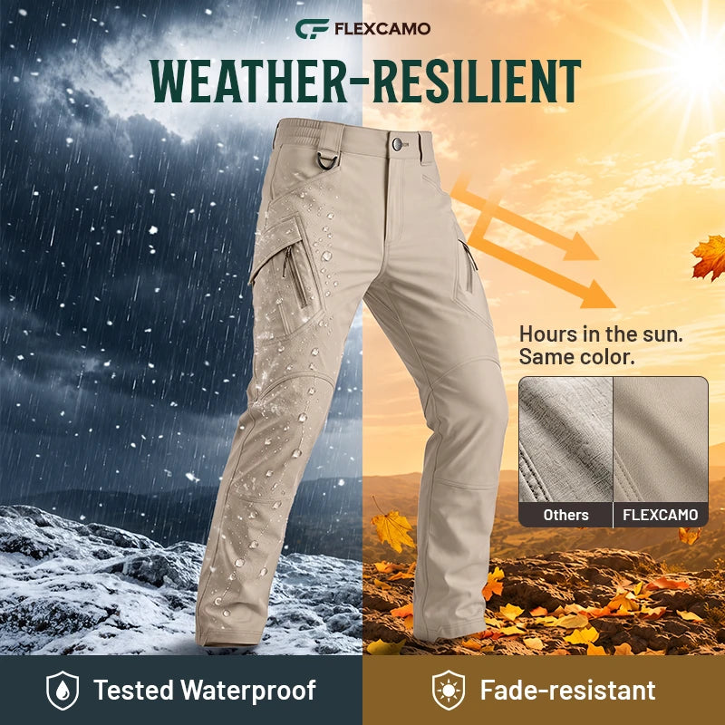 Men's 9-Pocket Straight Fit Tactical Waterproof Pants