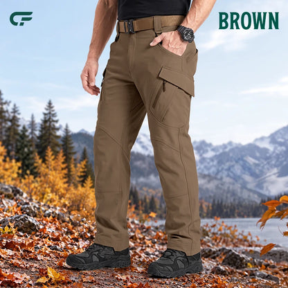 Men's 9-Pocket Straight Fit Tactical Waterproof Pants