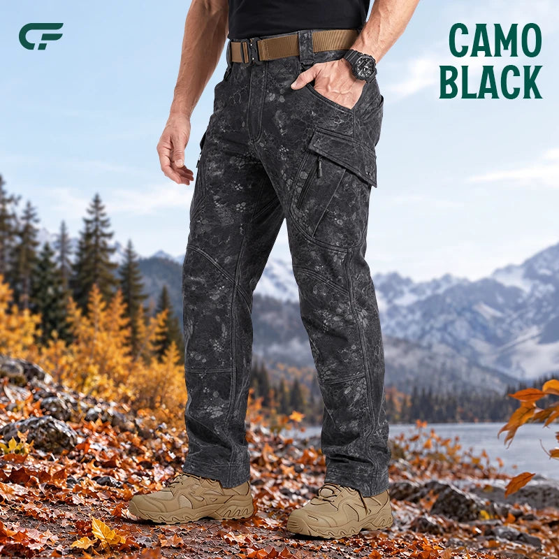 Men's 9-Pocket Straight Fit Tactical Waterproof Pants