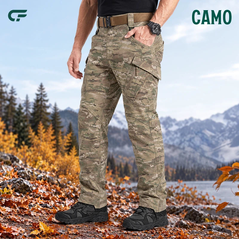 Men's 9-Pocket Straight Fit Tactical Waterproof Pants