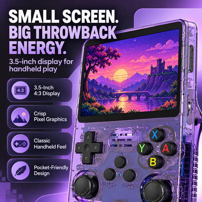 🎮 R36S Retro Handheld Game Console – 3.5″ Screen & Dual Analog Sticks