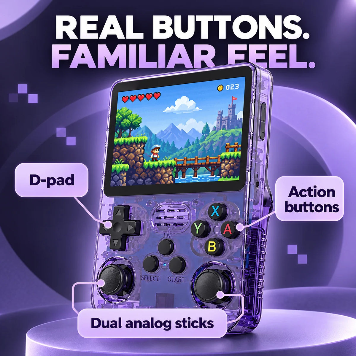 🎮 R36S Retro Handheld Game Console – 3.5″ Screen & Dual Analog Sticks