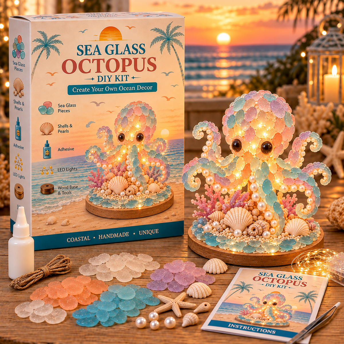 🎄DIY 3D Sea Glass Art Kit – 11 Designs