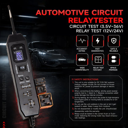 2-in-1 Automotive Circuit & Relay Tester