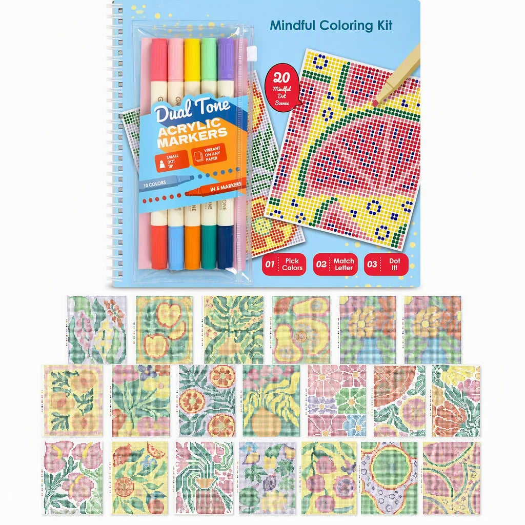 Mindfulness Braille Coloring Set
