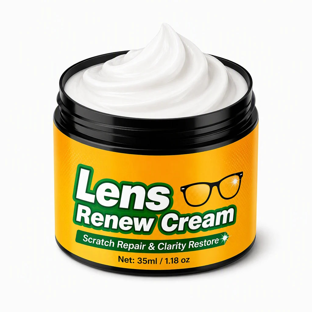 Lens Scratch Repair Cream Set with Sponge for Glasses Goggles Face Shields and Helmet Visors