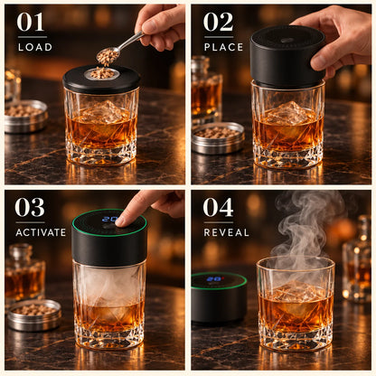 🥃 Electric Whiskey Smoker Kit — Rechargeable, No Butane