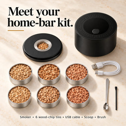 🥃 Electric Whiskey Smoker Kit — Rechargeable, No Butane