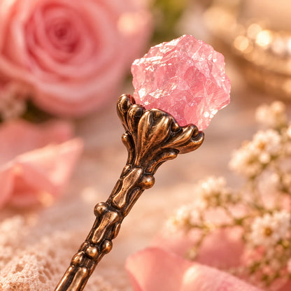 Vintage Crystal-Topped Floral Spoon ✨ | Romantic Coffee & Tea Accessory