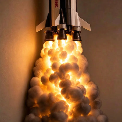 🚀 Rocket Launch Cloud LED Floor Lamp