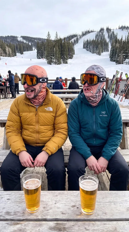 🎿 逼真面部巴拉克拉法帽 – 适合寒冷天气探险的趣味滑雪面罩