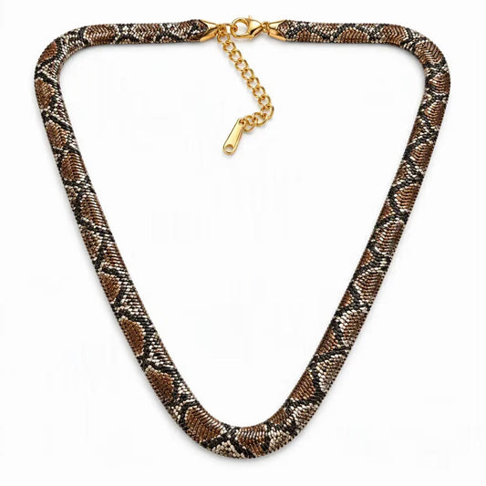 🐍Serpent Statement Necklace – A Symbol of Mystery & Power✨