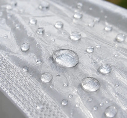 🌧️ 重型透明防水布帘 – 带加固扣眼的耐用户外罩布 💪