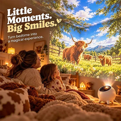 Highland Cow Projector – Cozy Countryside Room Decor