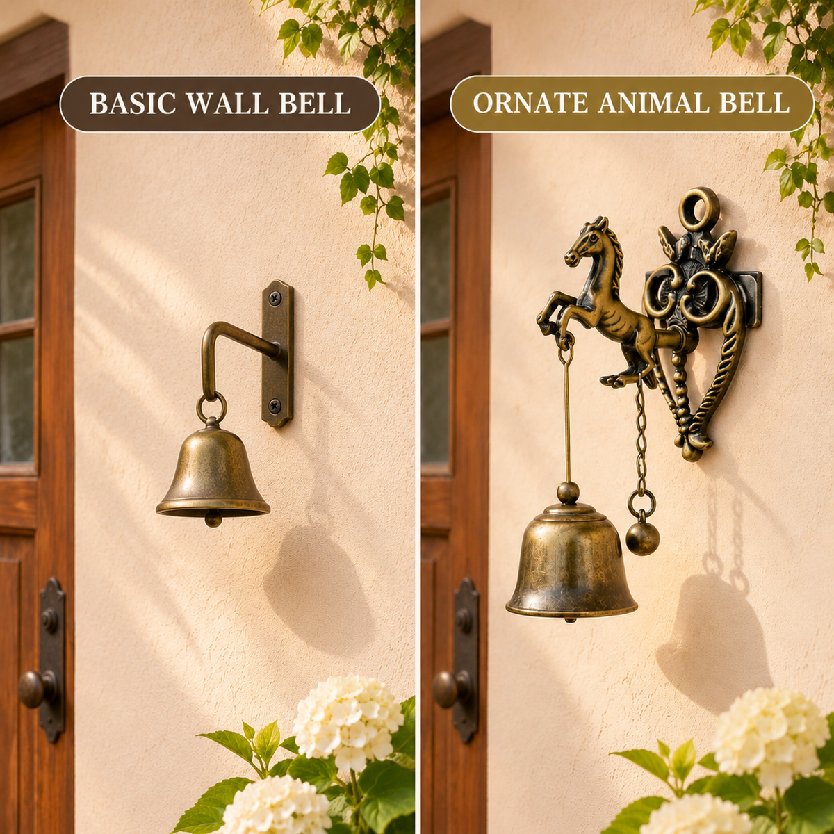 🔔 Vintage Animal Wall Bell – Rustic Bronze-Style Accent for Doors, Porches & Gardens 🌿