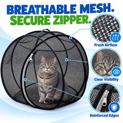 🐱🌿 FreshAir Cat Haven™ – 便携式网状游戏围栏