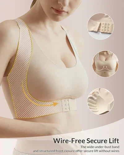 👙 前扣交叉背无钢圈塑形文胸——超强聚拢，全天舒适，自然提托，打造更苗条高挑的轮廓 💖