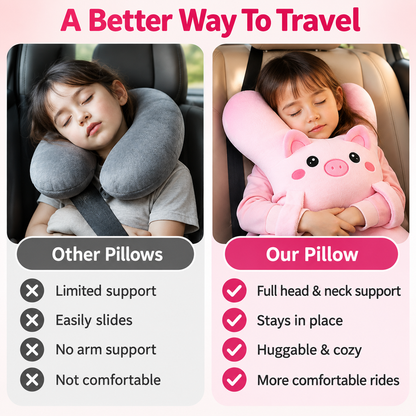 🚗 限时五折优惠 — 儿童汽车旅行助眠支撑枕