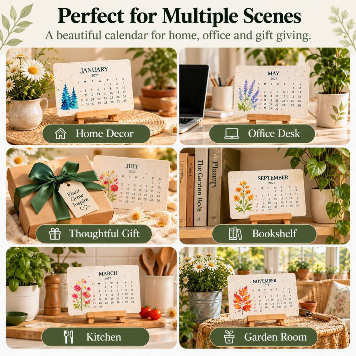 2027 Plantable Seed Calendar – A Calendar That Blooms After You Use It 🌱