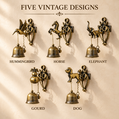 🔔 Vintage Animal Wall Bell – Rustic Bronze-Style Accent for Doors, Porches & Gardens 🌿