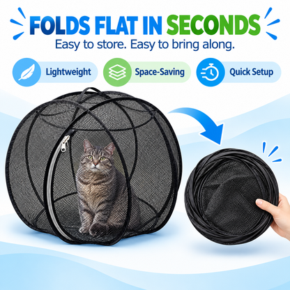 🐱🌿 FreshAir Cat Haven™ – 便携式网状游戏围栏