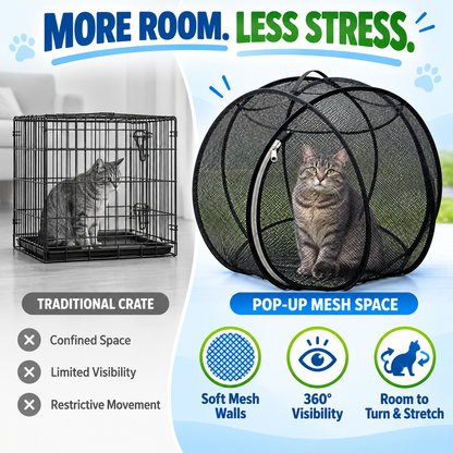 🐱🌿 FreshAir Cat Haven™ – 便携式网状游戏围栏