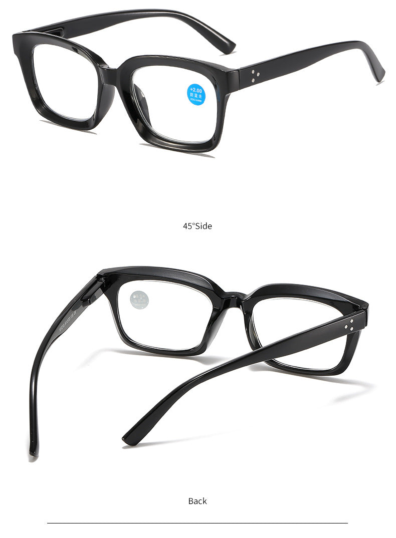 🔥热卖——✨👓玳瑁纹防蓝光大框方形老花镜
