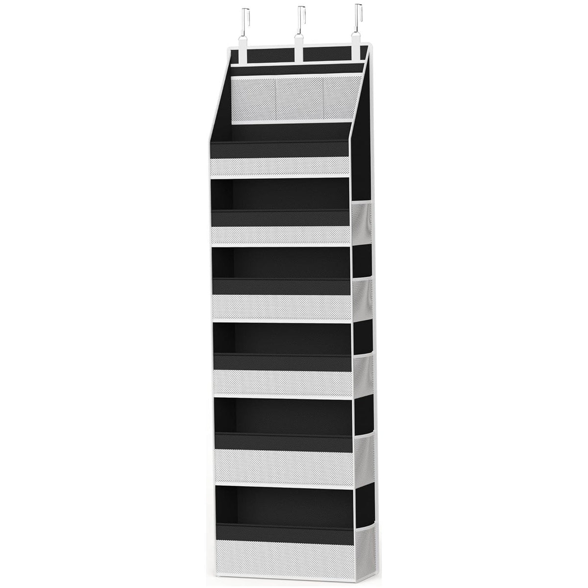 🚪 5-Tier Over Door Organizer – 5 Large Mesh Pockets, Anti-Tilt, 44 lb Capacity, Space Saver for Home