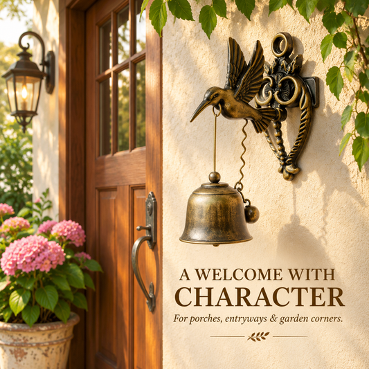 🔔 Vintage Animal Wall Bell – Rustic Bronze-Style Accent for Doors, Porches & Gardens 🌿