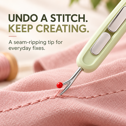 🧵 2-in-1 Needle Threader & Seam Ripper – Less Fuss, More Stitching
