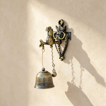 🔔 Vintage Animal Wall Bell – Rustic Bronze-Style Accent for Doors, Porches & Gardens 🌿